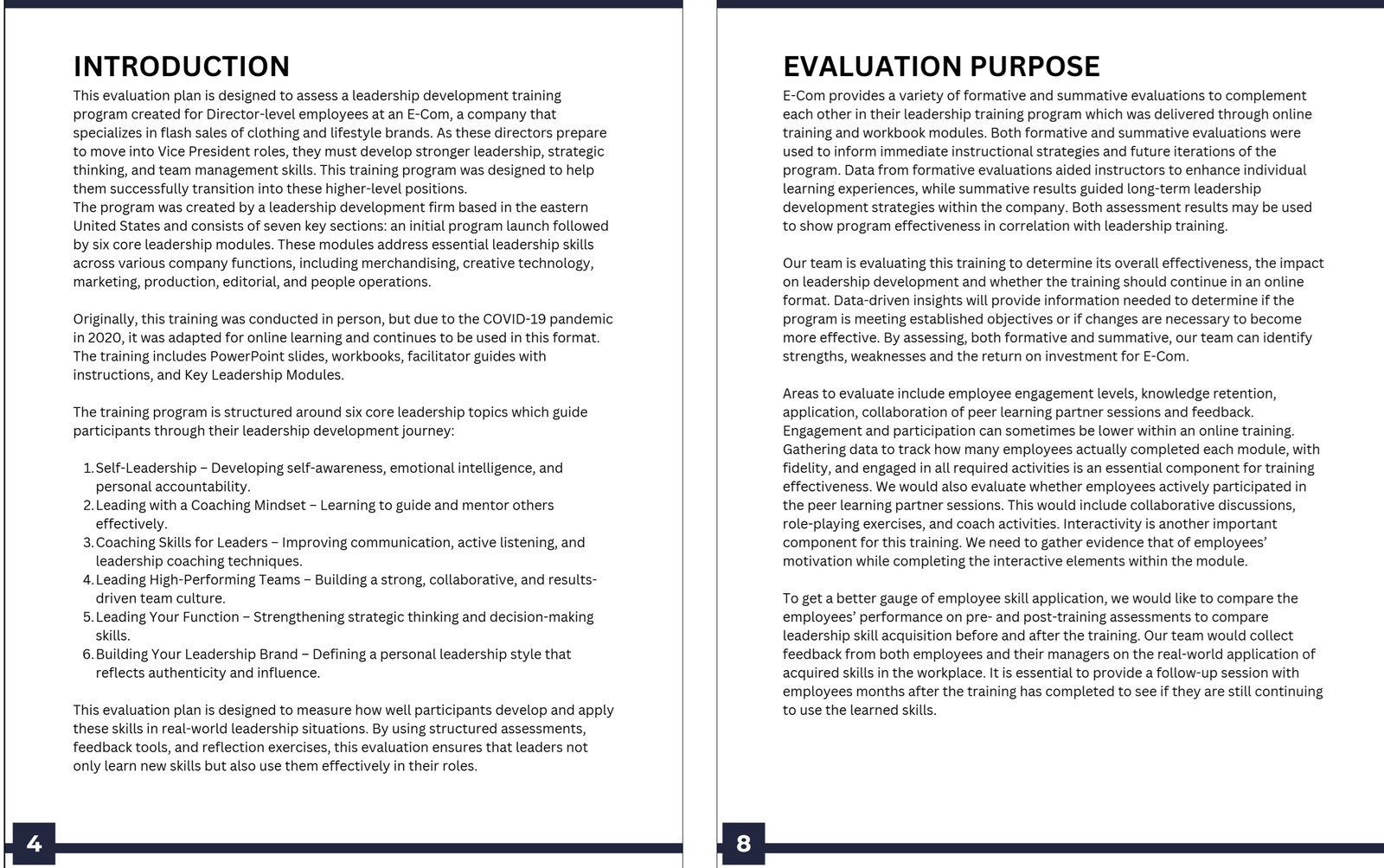 Evaluation Plan and Methods Overview